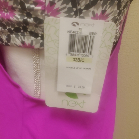 Next Double Up SC Tankini Top Size 32 B/C NWT - Picture 5 of 10